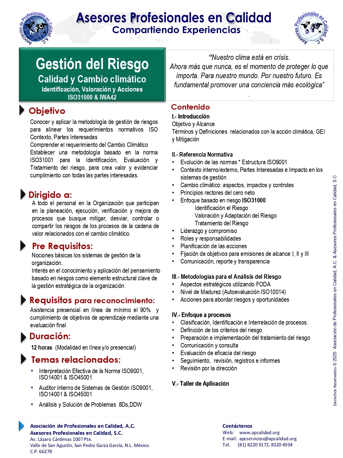 Gestión del Riesgo- Calidad y Cambio Climatico -ISO31000_IWA42 - 12 Hrs Rev. 2025_page-0001